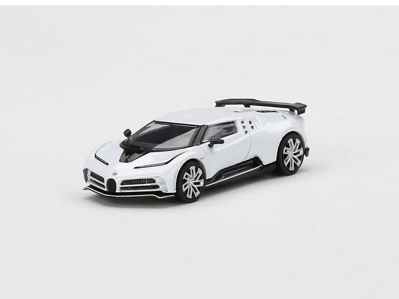 CHASE Bugatti Centodieci White Limited Edition (Mini GT) Diecast 1:64 Scale Model - True Scale Miniatures MGT00337 - Image 2