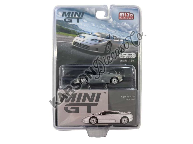CHASE Bugatti EB110 GT Grigio Chiaro (Mini GT) Diecast 1:64 Scale Model - TSM MGT00704