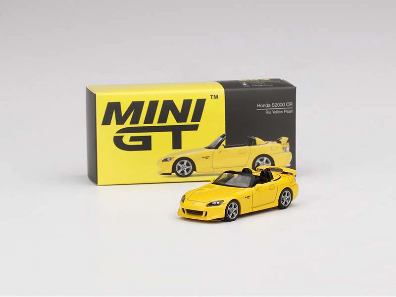 CHASE Honda S2000 CR Rio - Yellow Pearl Mini GT (MiJo Exclusive) Diecast 1:64 Scale Model - True Scale Miniatures MGT00282 - Image 5