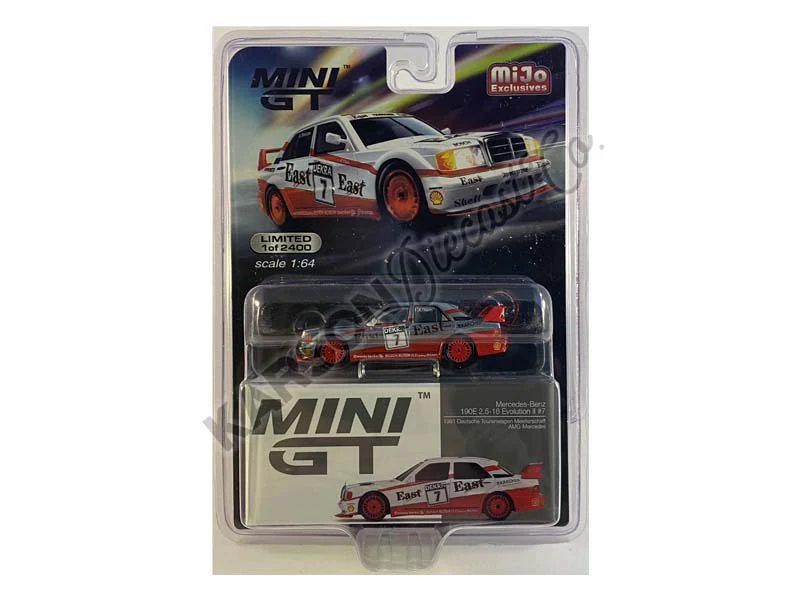 CHASE Mercedes Benz 190E 2.5-16 Evolution II #7 East DTM (MINI GT) Diecast 1:64 Model - True Scale Miniatures MGT00239