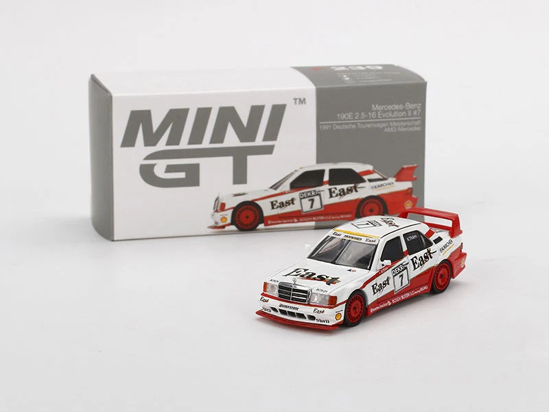 CHASE Mercedes Benz 190E 2.5-16 Evolution II #7 East DTM (MINI GT) Diecast 1:64 Model - True Scale Miniatures MGT00239 - Image 5