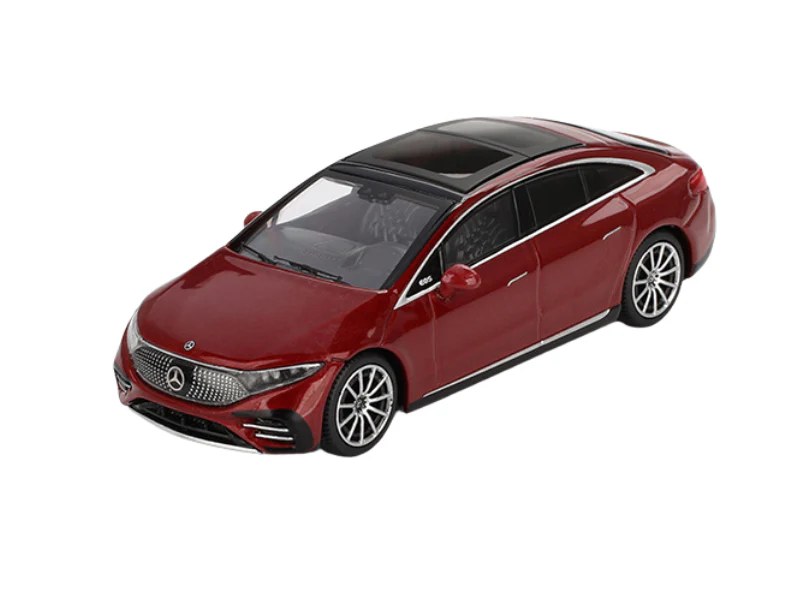 Mercedes-Benz EQS 580 4MATIC – Red Metallic (Mini GT) Diecast 1:64 Scale Model - TSM MGT00970