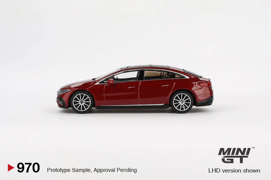 Mercedes-Benz EQS 580 4MATIC – Red Metallic (Mini GT) Diecast 1:64 Scale Model - TSM MGT00970 - Image 3