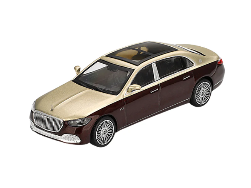 CHASE Mercedes-Maybach S680 – Gold / Dark Red Metallic (Mini GT) Diecast 1:64 Scale Model - TSM MGT00962 - Image 2
