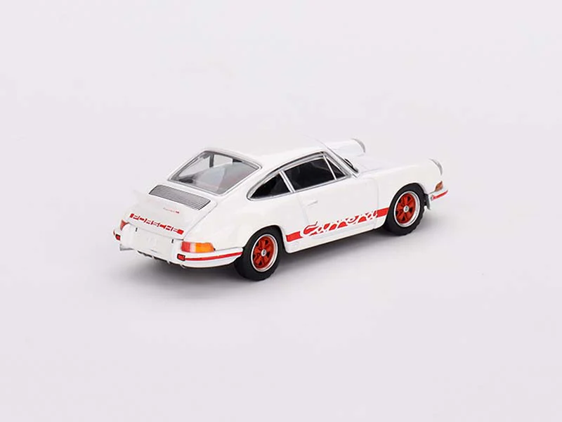 CHASE Porsche 911 Carrera RS 2.7 Grand Prix White w/ Red Livery (Mini GT) Diecast 1:64 Scale Model - TSM MGT00612 - Image 3