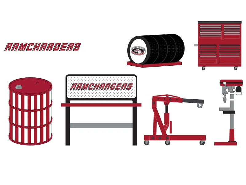 CHASE Ramchargers Auto Body Shop - (Shop Tool Accessories Series 6) Diecast 1:64 Scale Models - Greenlight 16200C - Image 3