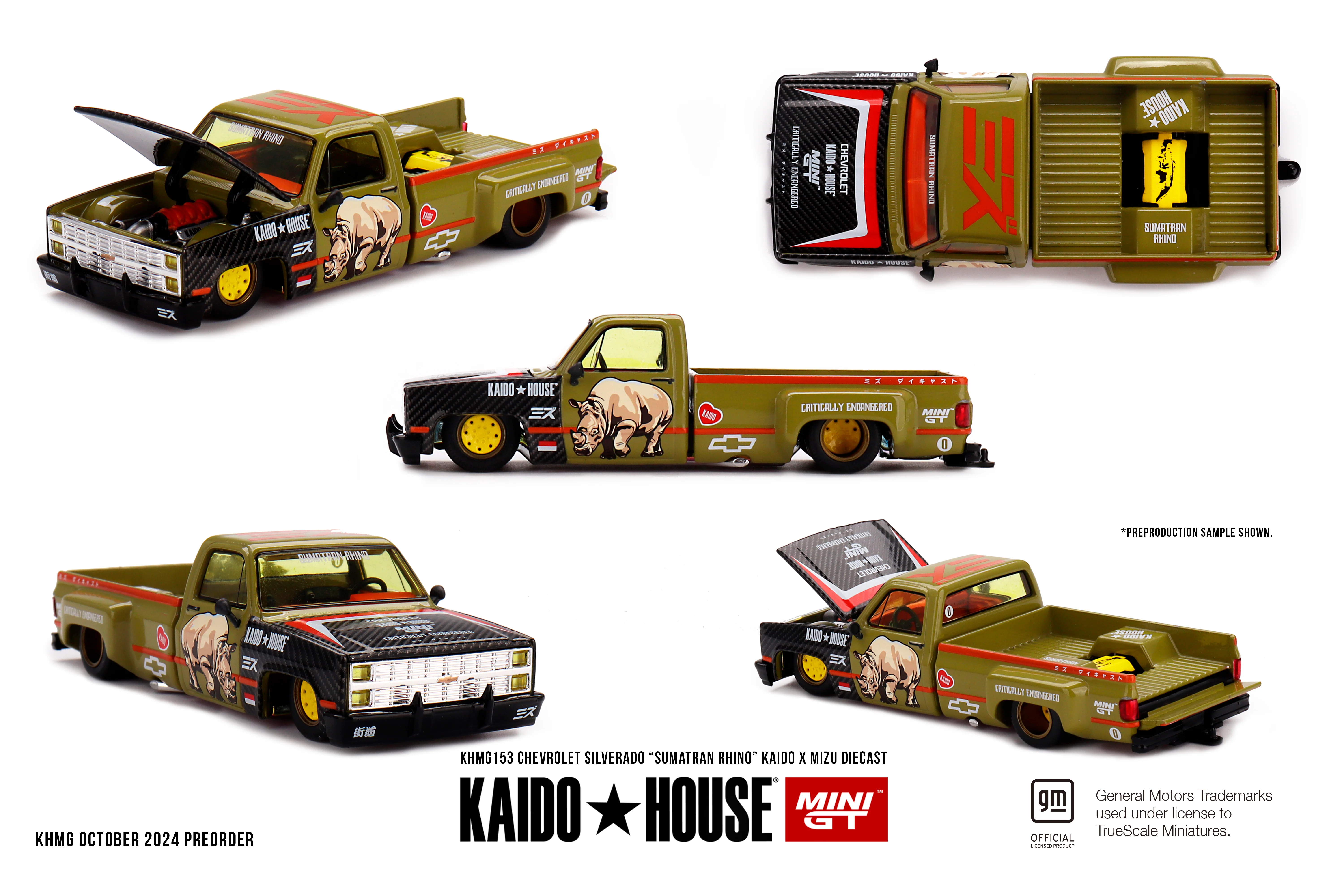 Chevrolet Silverado - Sumatran Rhino (Kaido House x Mini GT x Mizu Diecast) Diecast 1:64 Scale Model - TSM KHMG153 - Image 2