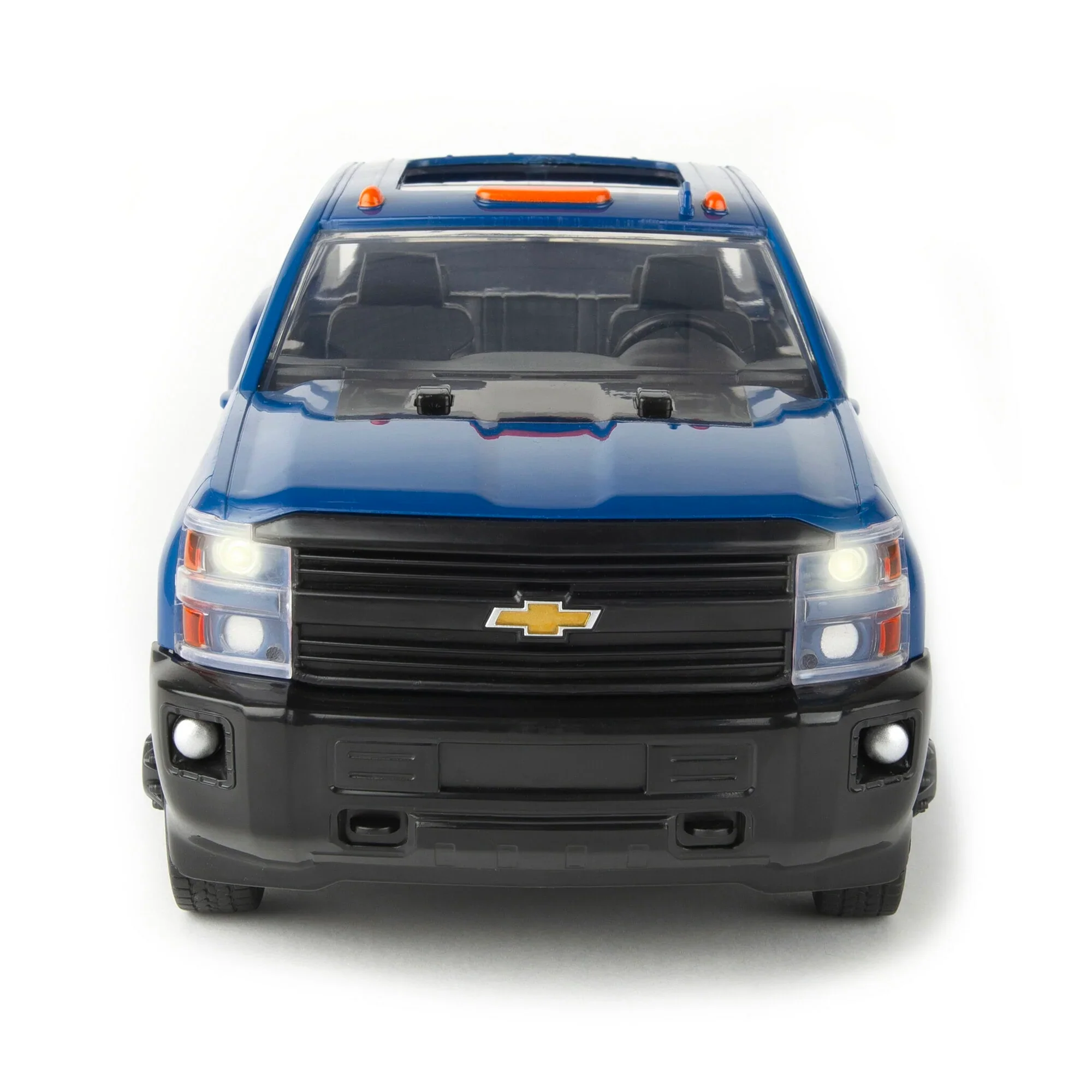 Chevy 3500 High Country Dually Pickup Truck w/ Gooseneck Trailer & 6 Round Bales (Big Farm) 1:16 Scale Model - ERTL 47603 - Image 3
