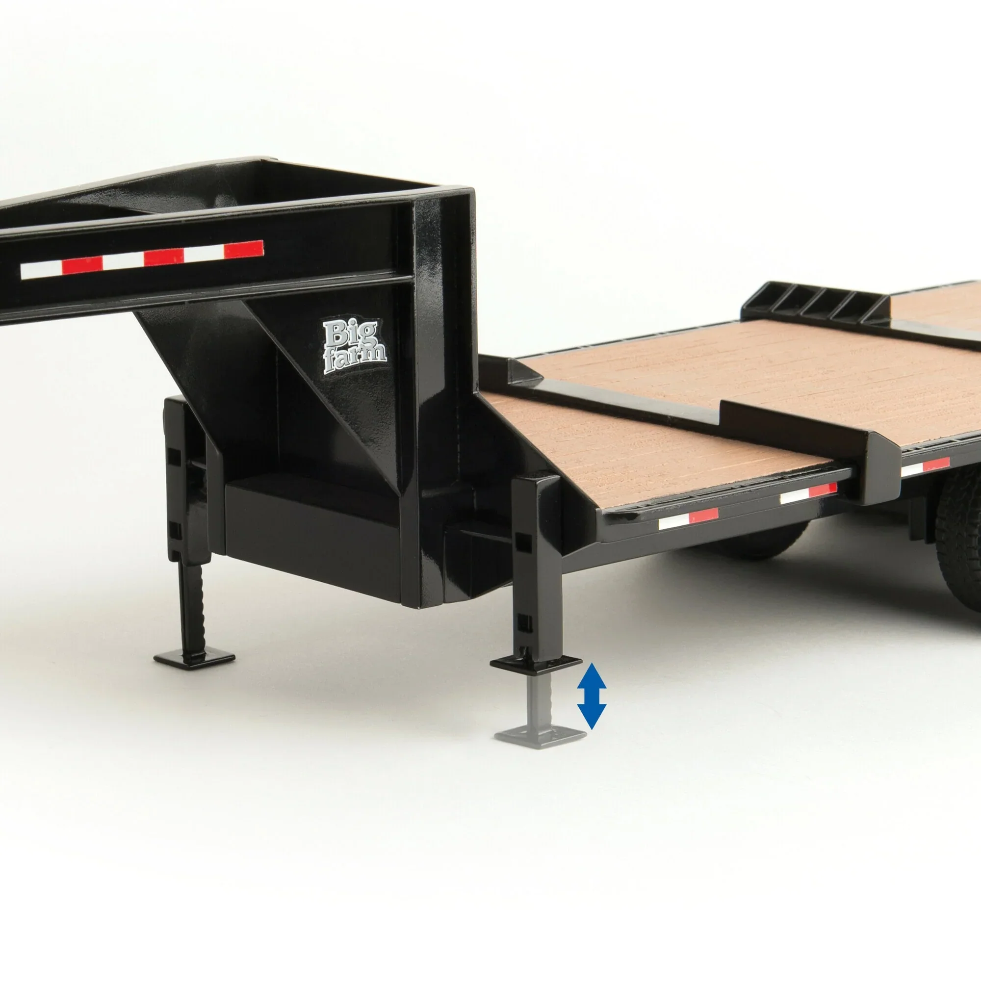 Chevy 3500 High Country Dually Pickup Truck w/ Gooseneck Trailer & 6 Round Bales (Big Farm) 1:16 Scale Model - ERTL 47603 - Image 4