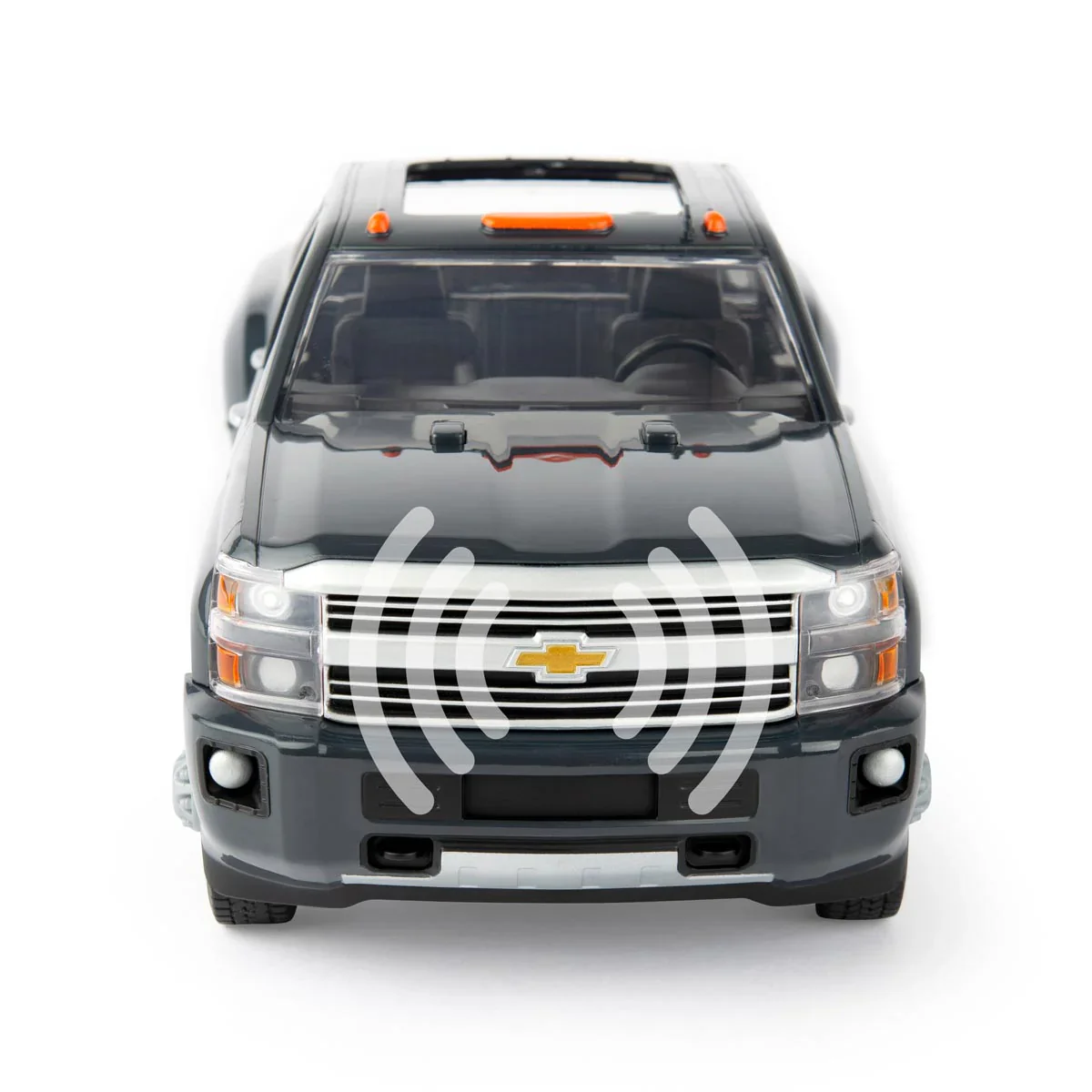 Chevy Dually Quad Cab w/ Gooseneck Trailer and John Deere Skid Steer (Big Farm) 1:16 Scale Model - ERTL 47347 - Image 9