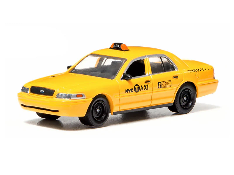 CHROME CHASE 2011 Ford Crown Victoria NYC Taxi Diecast 1:64 Scale Model - Greenlight 29773 - Image 2