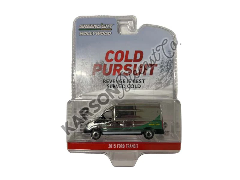 CHROME CHASE 2015 Ford Transit Cold Pursuit 2019 (Hollywood Series 43) Diecast 1:64 Scale Model - Greenlight 62040F