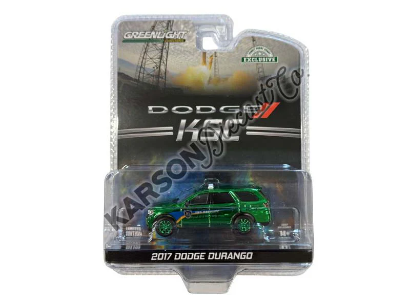 CHROME CHASE 2017 Dodge Durango - Kennedy Space Center Security Police Traffic Enforcement Diecast 1:64 Scale Model - Greenlight 30285