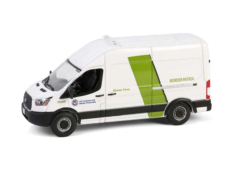 RAW CHASE 2020 Ford Transit LWB High Roof (Hot Pursuit Special Edition - U.S. Customs and Border Patrol) Diecast 1:64 Scale Model - Greenlight 43035E - Image 2