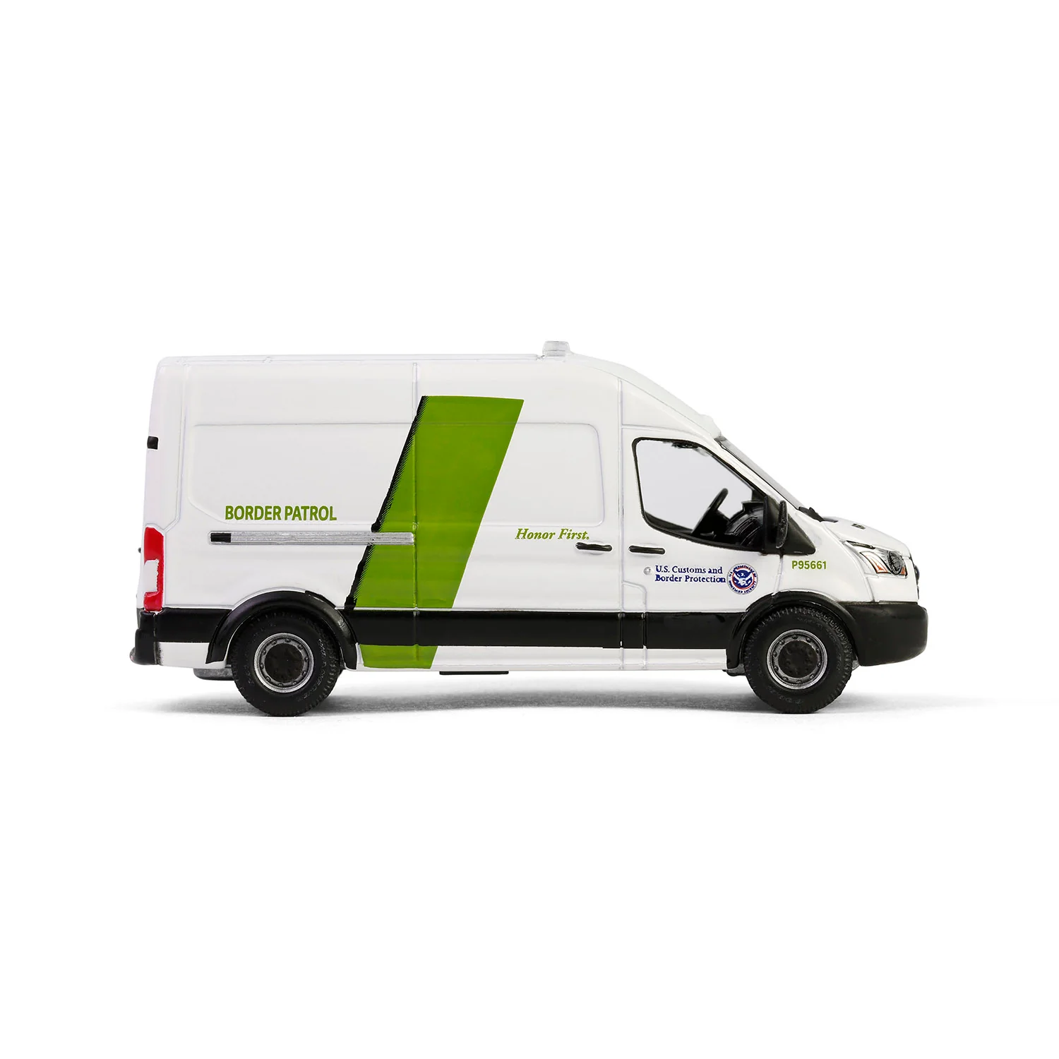 RAW CHASE 2020 Ford Transit LWB High Roof (Hot Pursuit Special Edition - U.S. Customs and Border Patrol) Diecast 1:64 Scale Model - Greenlight 43035E - Image 5
