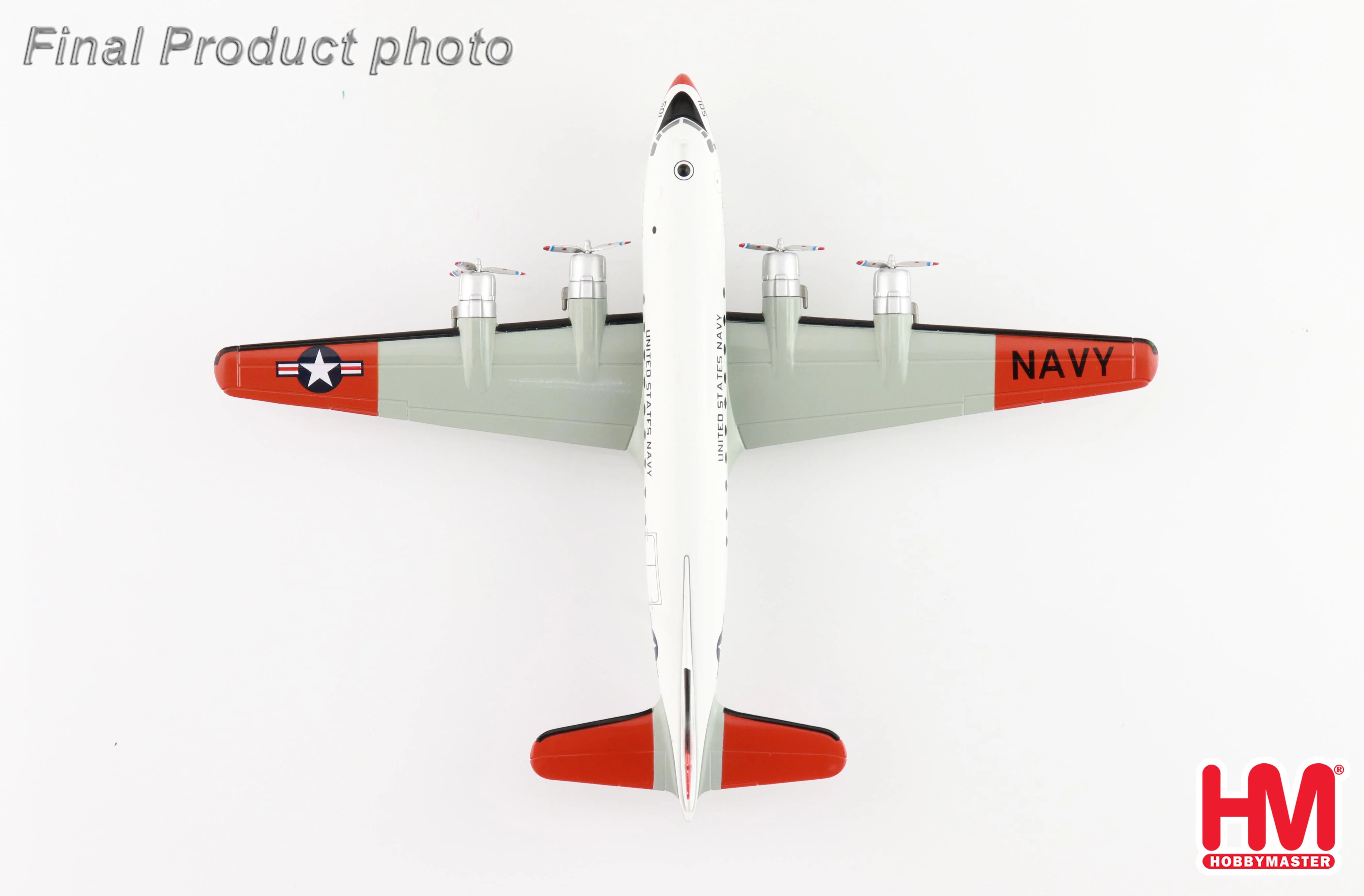 Douglas C-54Q Skymaster 56501 US Navy Test Pilot School 1973 Diecast 1:200 Scale Model - Hobby Master HL2025 - Image 5