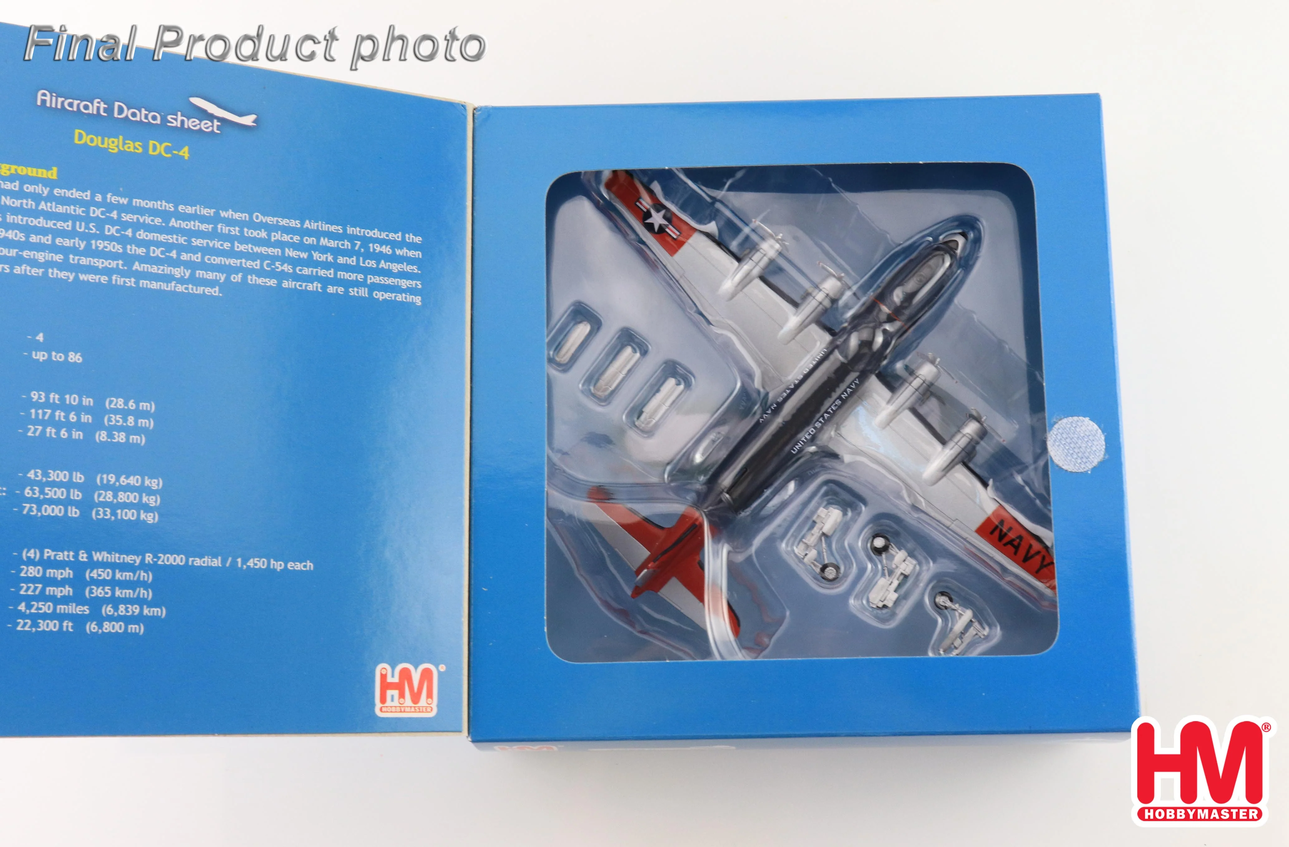 Douglas R5D-3 - Operation Deep Freeze 56528 US Navy 1950s Diecast 1:200 Scale Model - Hobby Master HL2026 - Image 7