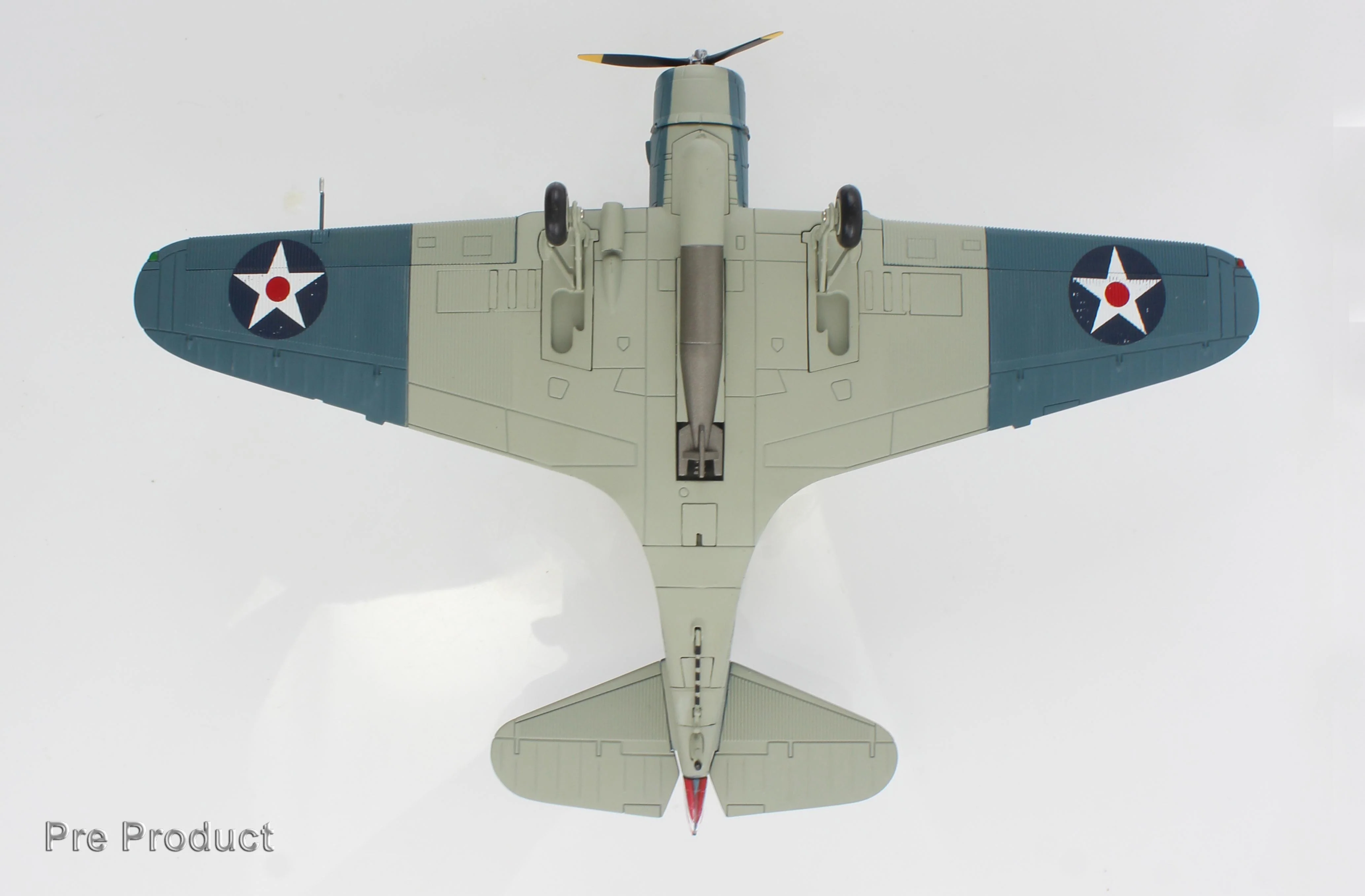 Douglas TBD-1 Devastator Battle of Coral Sea T-1, Lt. Cdr. James Brett VT-2 USS Lexington May 1942 Diecast 1:72 Scale Model - Hobby Master SM8011 - Image 6