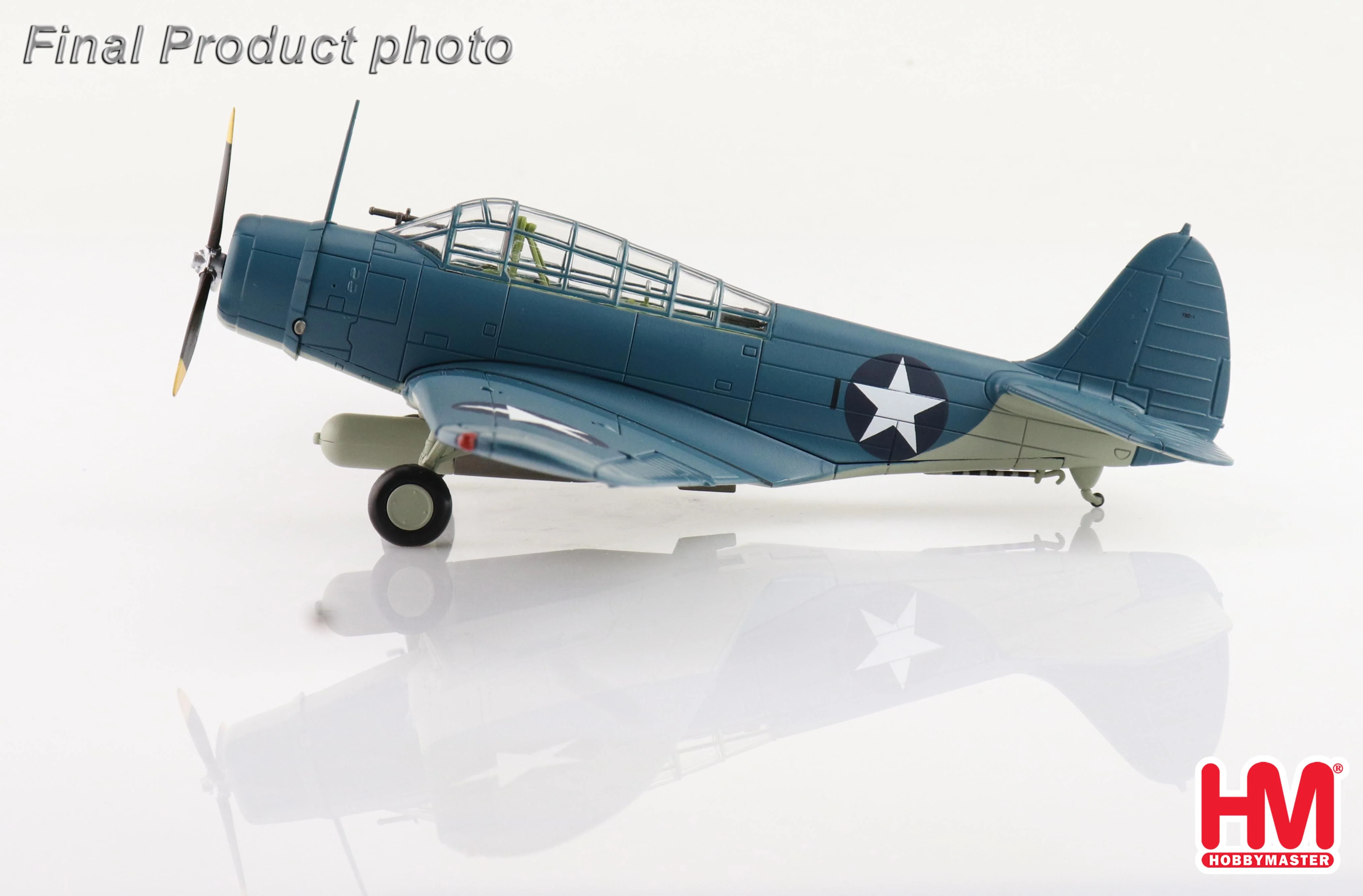 Douglas TBD-1 Devastator Battle of Midway Black 1 Lt Cdr EE Lindsey VT-6 USS Enterprise 4th June 1942 Diecast 1:72 Scale Model - Hobby Master SM8012 - Image 4