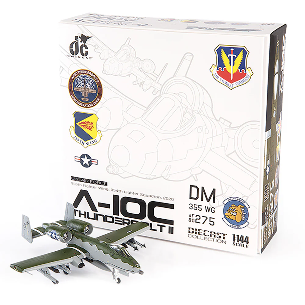 Fairchild Republic A-10C Thunderbolt II U.S. Air Force 355th Fighter Wing Diecast 1:144 Scale Model - JC Wings JCW-144-A10-003 - Image 8