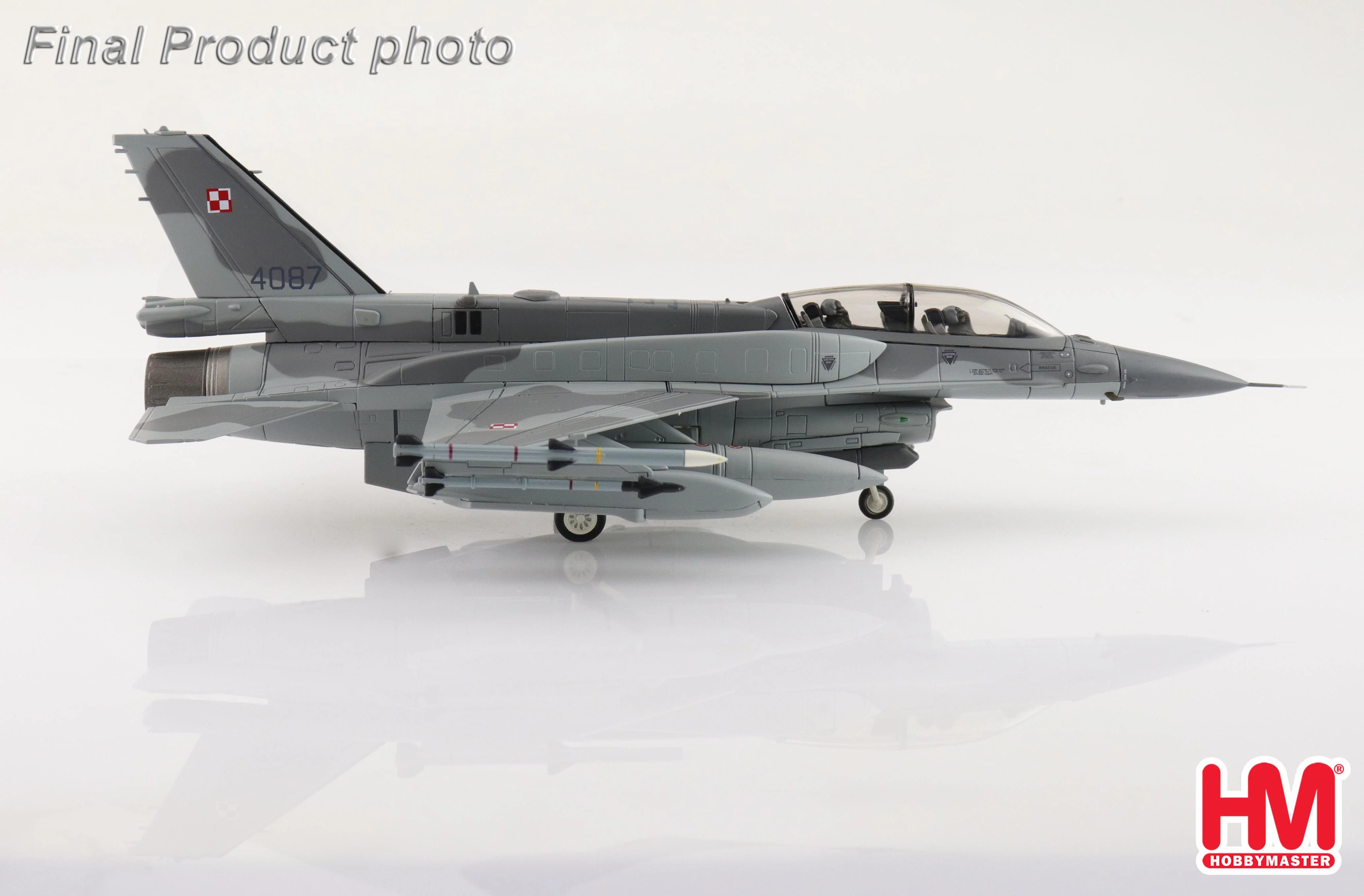 General Dynamics F-16D Polish Air Force (Red Flag) 4087, 31. Baza Lotnictwa Taktycznego, Alaska June 2012 Diecast 1:72 Scale Model - Hobby Master HA38041 - Image 3
