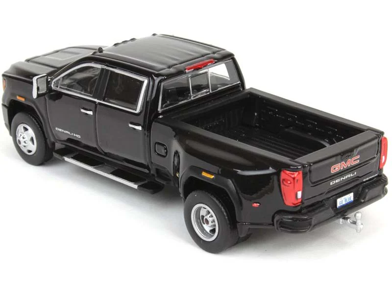 GOLD CHROME CHASE 2022 GMC Sierra 3500 Denali Dually - EBONY TWILIGHT METALLIC (2nd Edition) Diecast 1:64 Scale Model - Karson Diecast Co. 51678A - Image 3