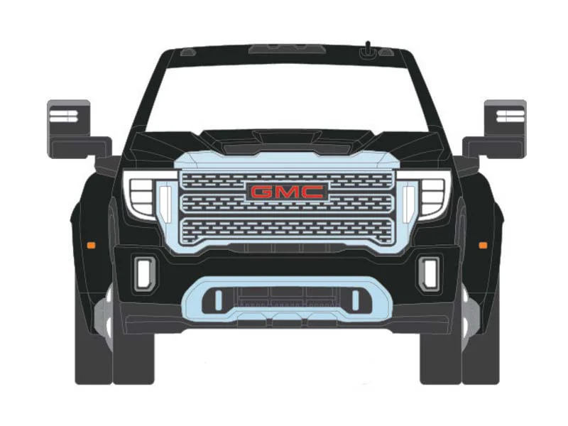 GOLD CHROME CHASE 2022 GMC Sierra 3500 Denali Dually - EBONY TWILIGHT METALLIC (2nd Edition) Diecast 1:64 Scale Model - Karson Diecast Co. 51678A - Image 4