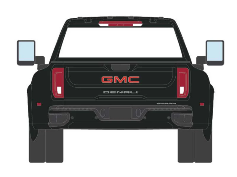 GOLD CHROME CHASE 2022 GMC Sierra 3500 Denali Dually - EBONY TWILIGHT METALLIC (2nd Edition) Diecast 1:64 Scale Model - Karson Diecast Co. 51678A - Image 5