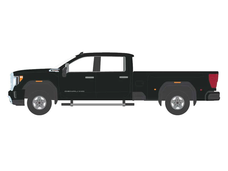 GOLD CHROME CHASE 2022 GMC Sierra 3500 Denali Dually - EBONY TWILIGHT METALLIC (2nd Edition) Diecast 1:64 Scale Model - Karson Diecast Co. 51678A - Image 6