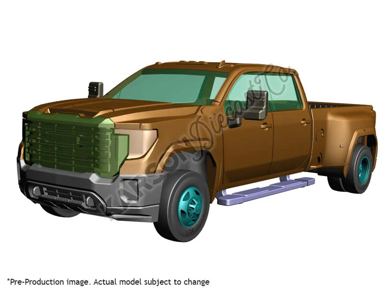 GOLD CHROME CHASE 2022 GMC Sierra 3500 Denali Dually - EBONY TWILIGHT METALLIC (2nd Edition) Diecast 1:64 Scale Model - Karson Diecast Co. 51678A - Image 8