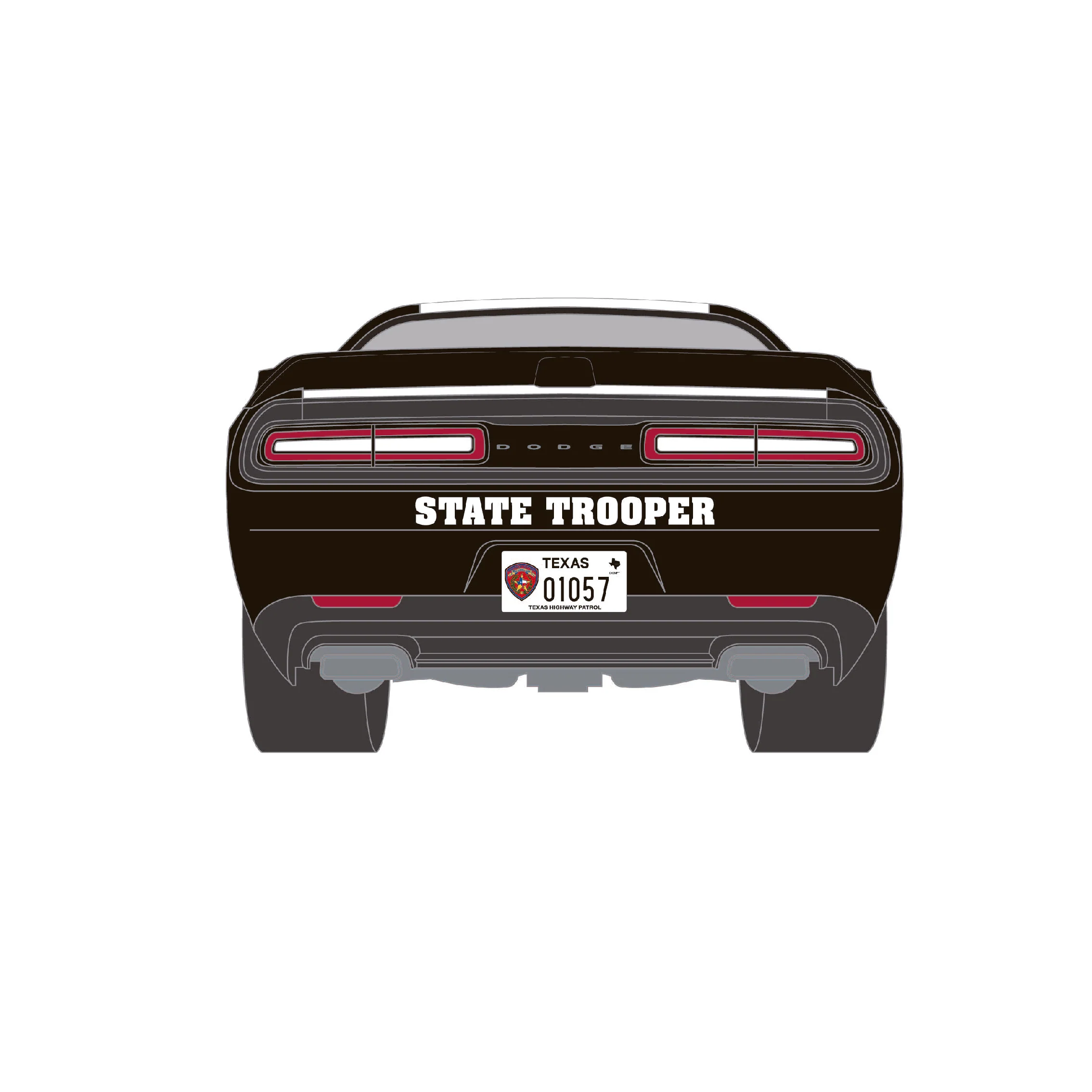 2020 Dodge Challenger SRT Hellcat - Texas Department of Public Safety (Hot Pursuit Series 47) Diecast 1:64 Scale Model - Greenlight 43050E - Image 8