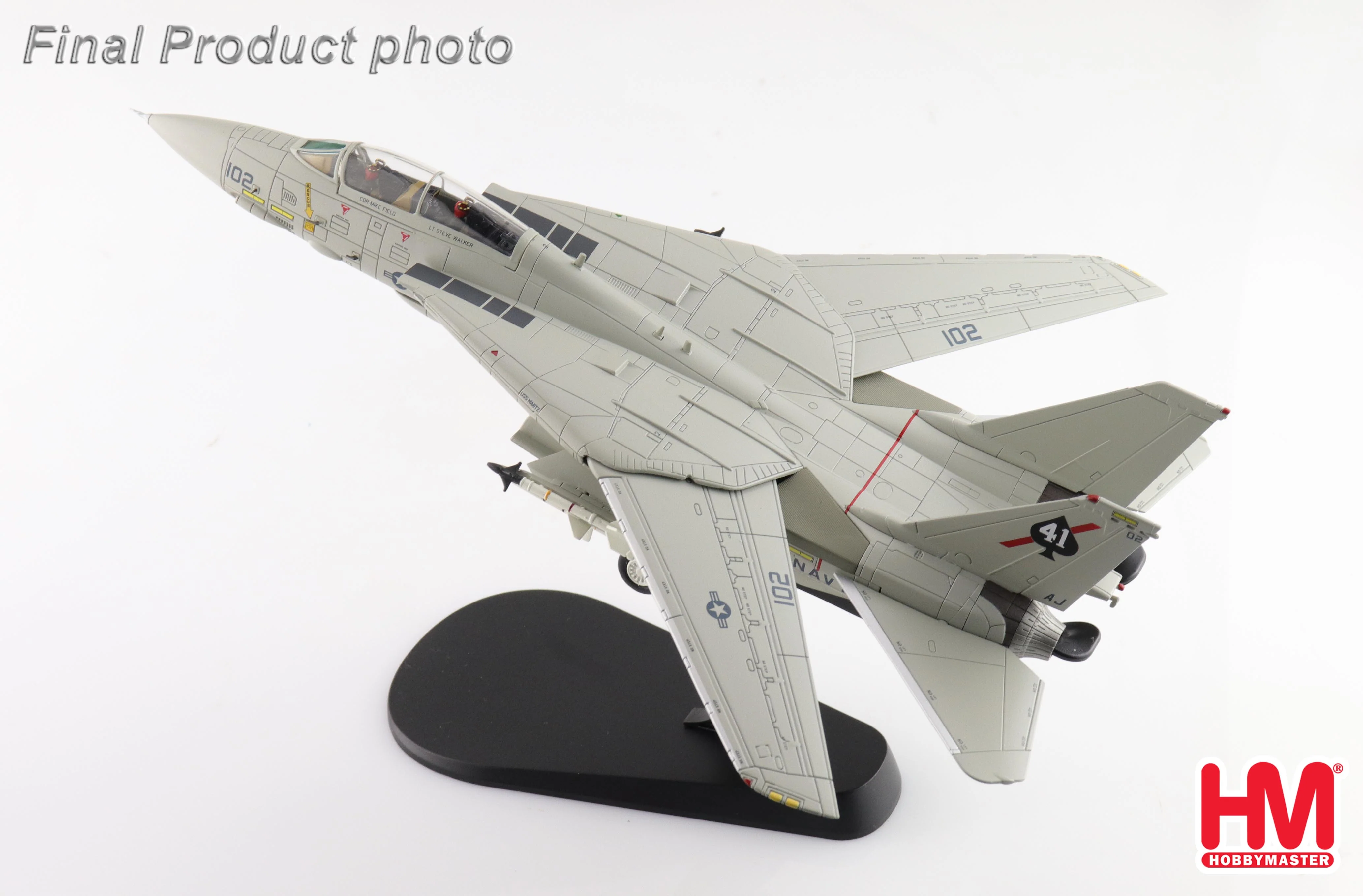 Grumman F-14A Tomcat (Sukhoi Killer) 160403 VF-41 USS Nimitz, August 1981 Diecast 1:72 Scale Model - Hobby Master HA5256 - Image 9