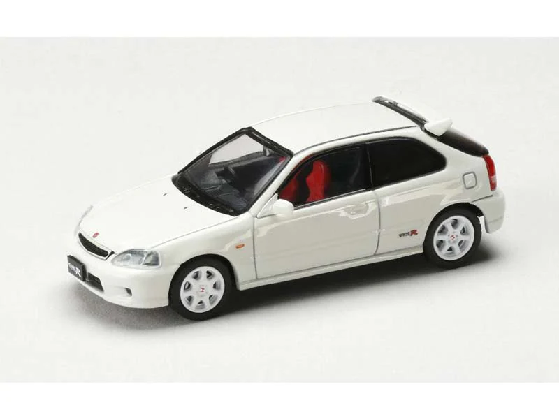 Honda Civic Type R (EK9) – Championship White (JDM64) Diecast 1:64 Scale Model - Hobby Japan HJDM001-1