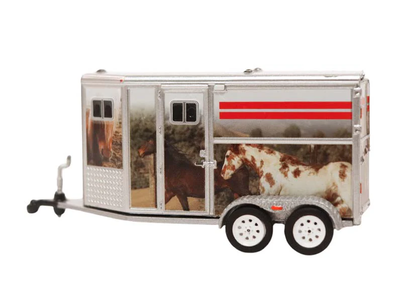 Horse Trailer - Custom Horse Wrap (Down on the Farm Series 11) Diecast 1:64 Scale Model - Greenlight 48110F - Image 6