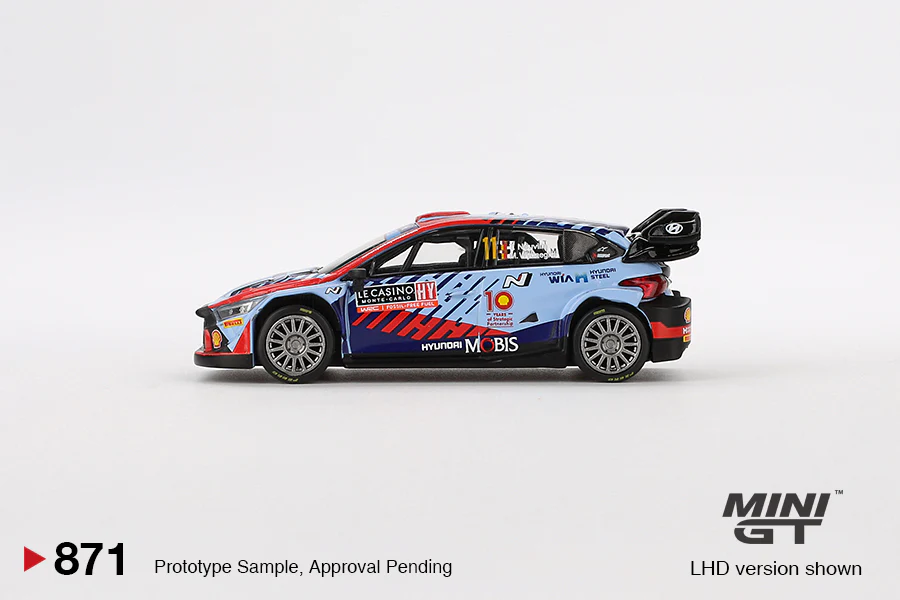 Hyundai i20 N Rally1 Hybrid #11 2024 Rallye Monte-Carlo Winner (Mini GT) Diecast 1:64 Scale Model - TSM MGT00871 - Image 3
