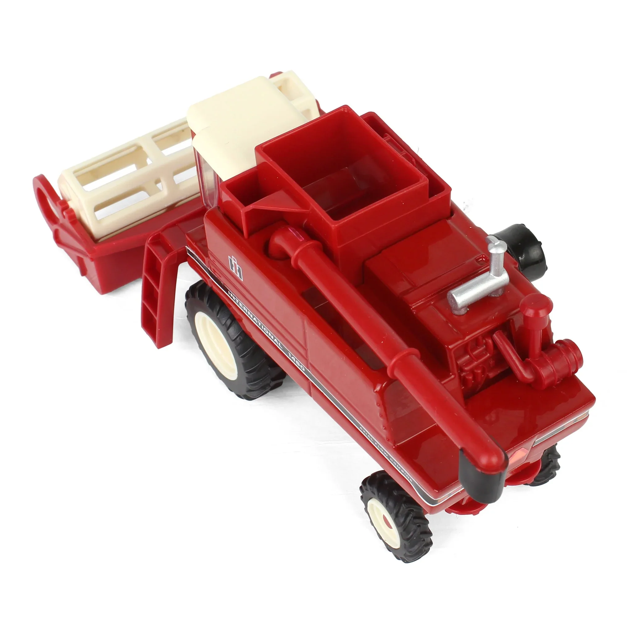 International 1460 Combine w/ Rear Wheel Assist, Corn Head & Grain Head Diecast 1:64 Scale Model - ERTL 44469 - Image 3