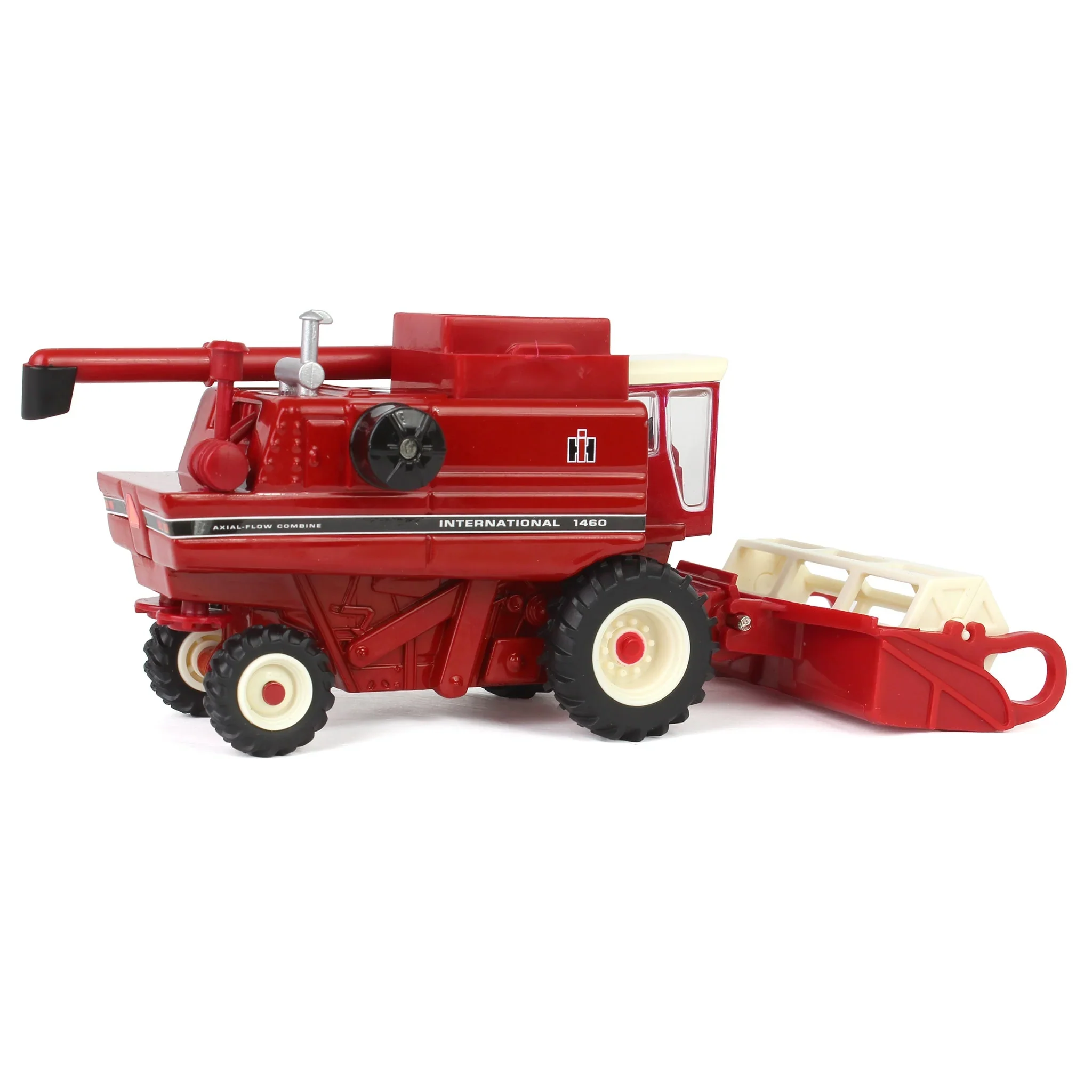 International 1460 Combine w/ Rear Wheel Assist, Corn Head & Grain Head Diecast 1:64 Scale Model - ERTL 44469 - Image 4
