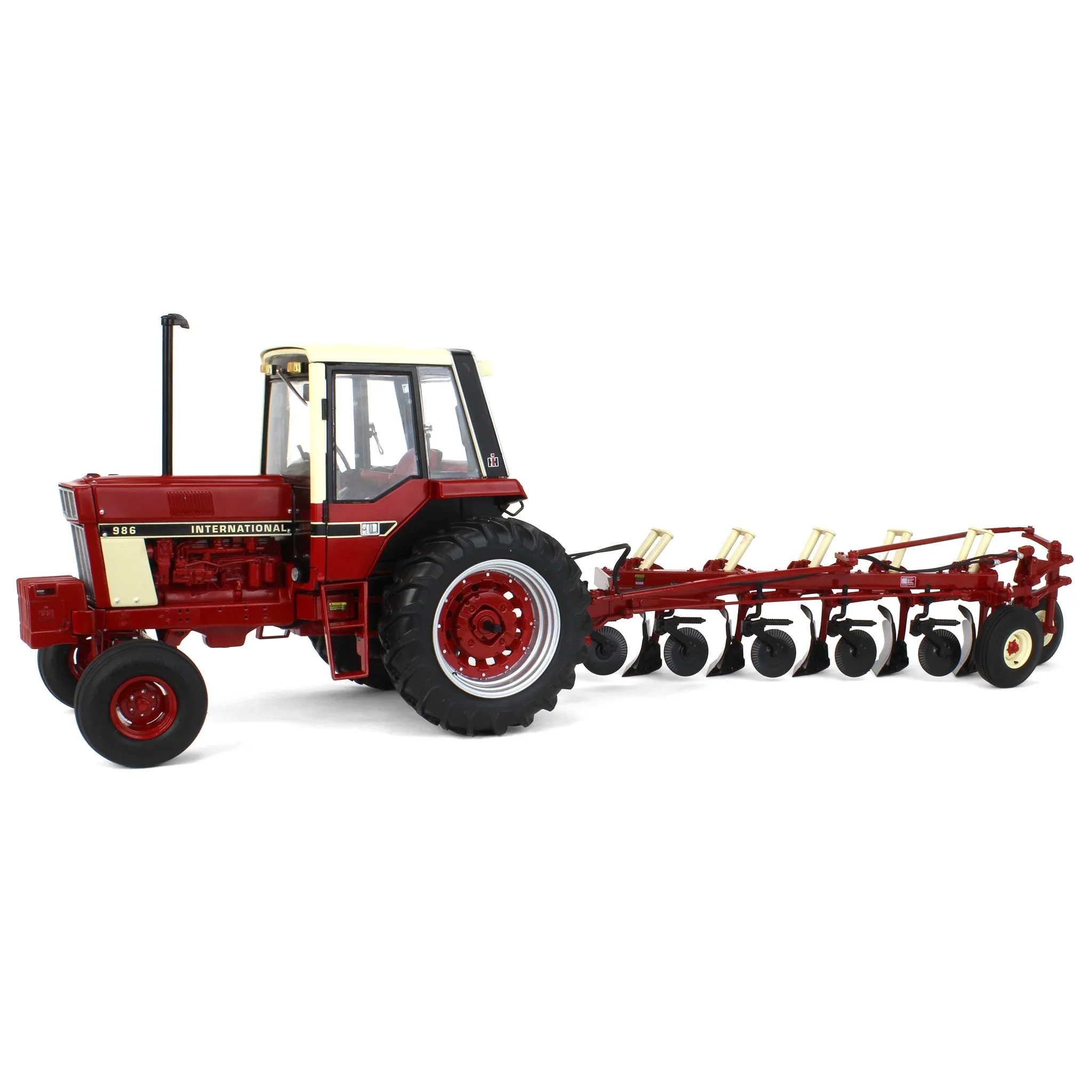 International Harvester 986 w/ Cab & 720 Plow (Precision Heritage Series) Diecast 1:16 Scale Model - ERTL ZFN44309 - Image 2