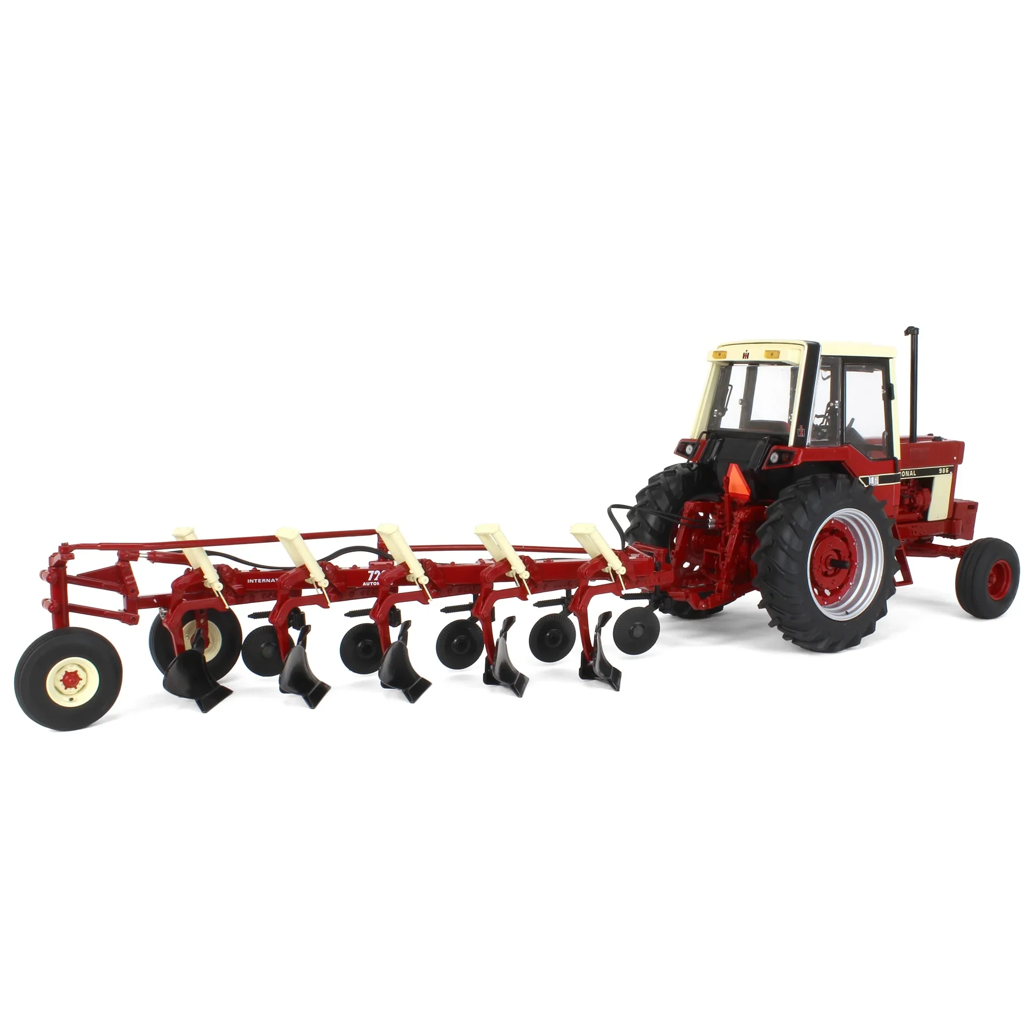 International Harvester 986 w/ Cab & 720 Plow (Precision Heritage Series) Diecast 1:16 Scale Model - ERTL ZFN44309 - Image 3