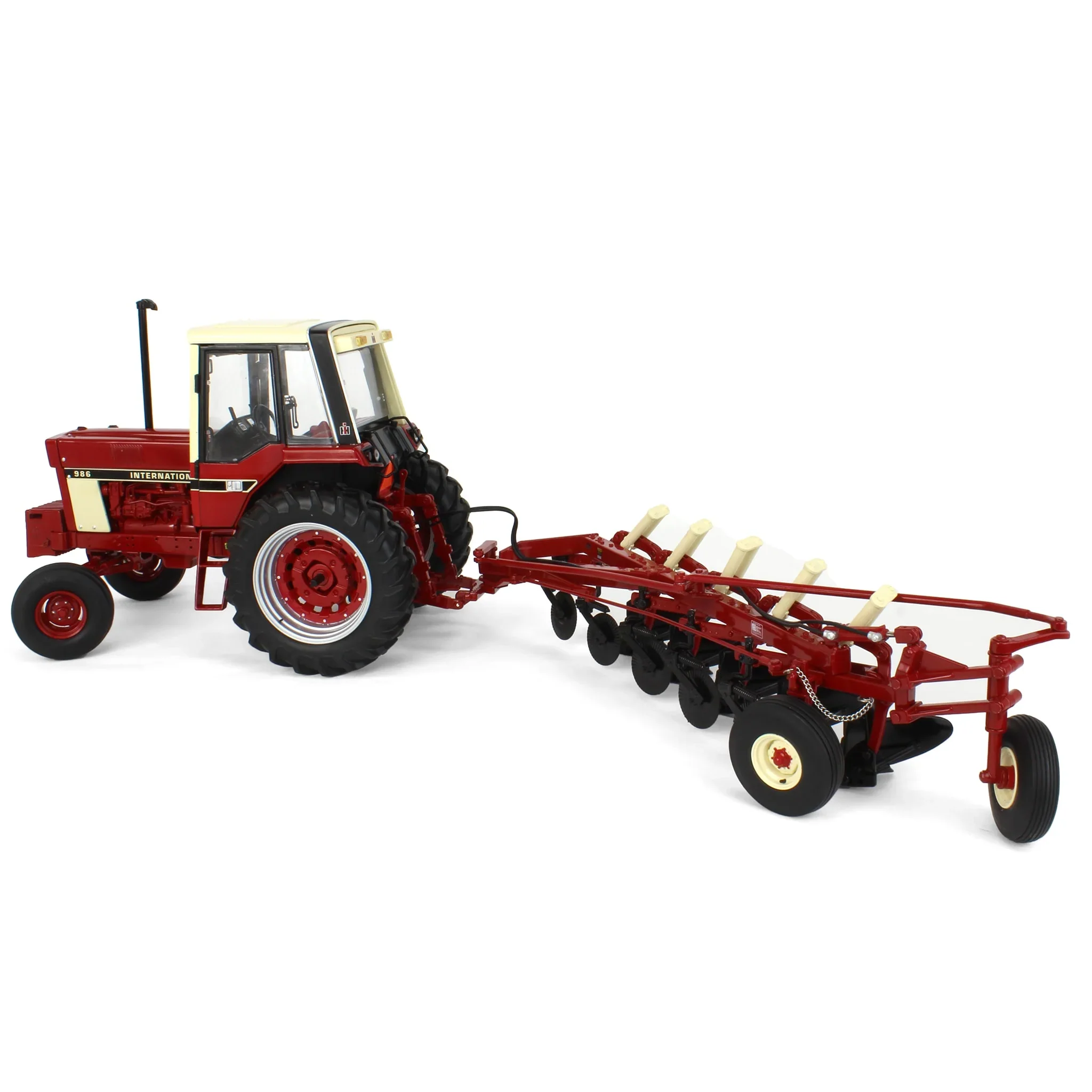 International Harvester 986 w/ Cab & 720 Plow (Precision Heritage Series) Diecast 1:16 Scale Model - ERTL ZFN44309 - Image 4