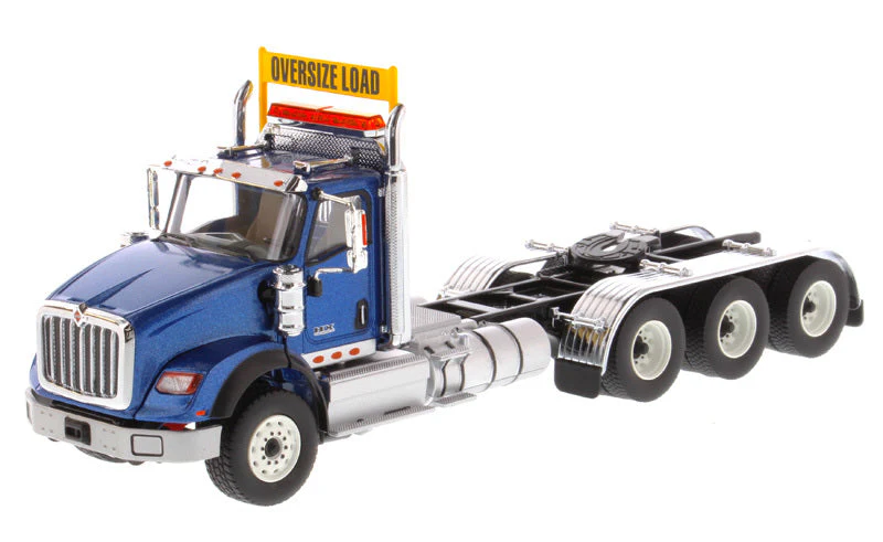 International HX620 Day Cab Tridem Tractor Metallic - Blue (Transport Series) 1:50 Scale Model - Diecast Masters 71010