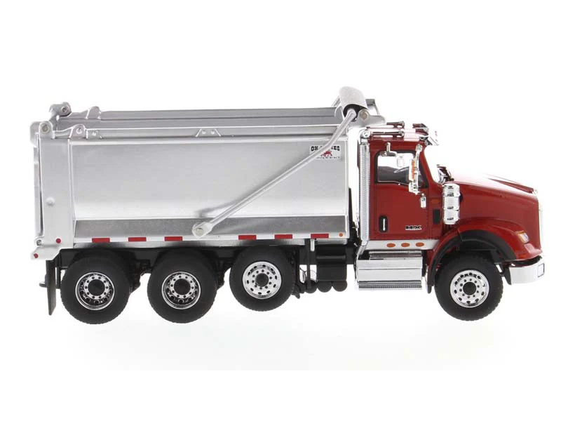 International HX620 Tandem w/ Pusher Axle Cummins Engine + Ox Bodies Stampede Dump (Transport Series) Diecast 1:50 Scale Model - Diecast Masters 71076 - Image 3