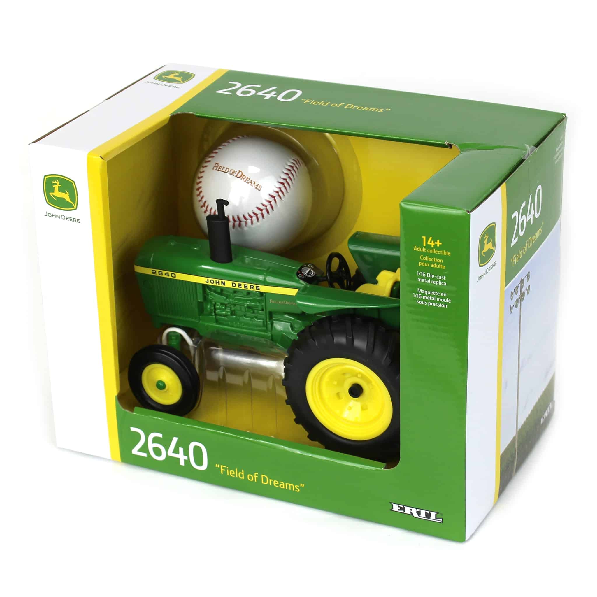 John Deere 2640 Field of Dreams Tractor w/ Baseball Diecast 1:16 Scale Model - ERTL 45899 - Image 5