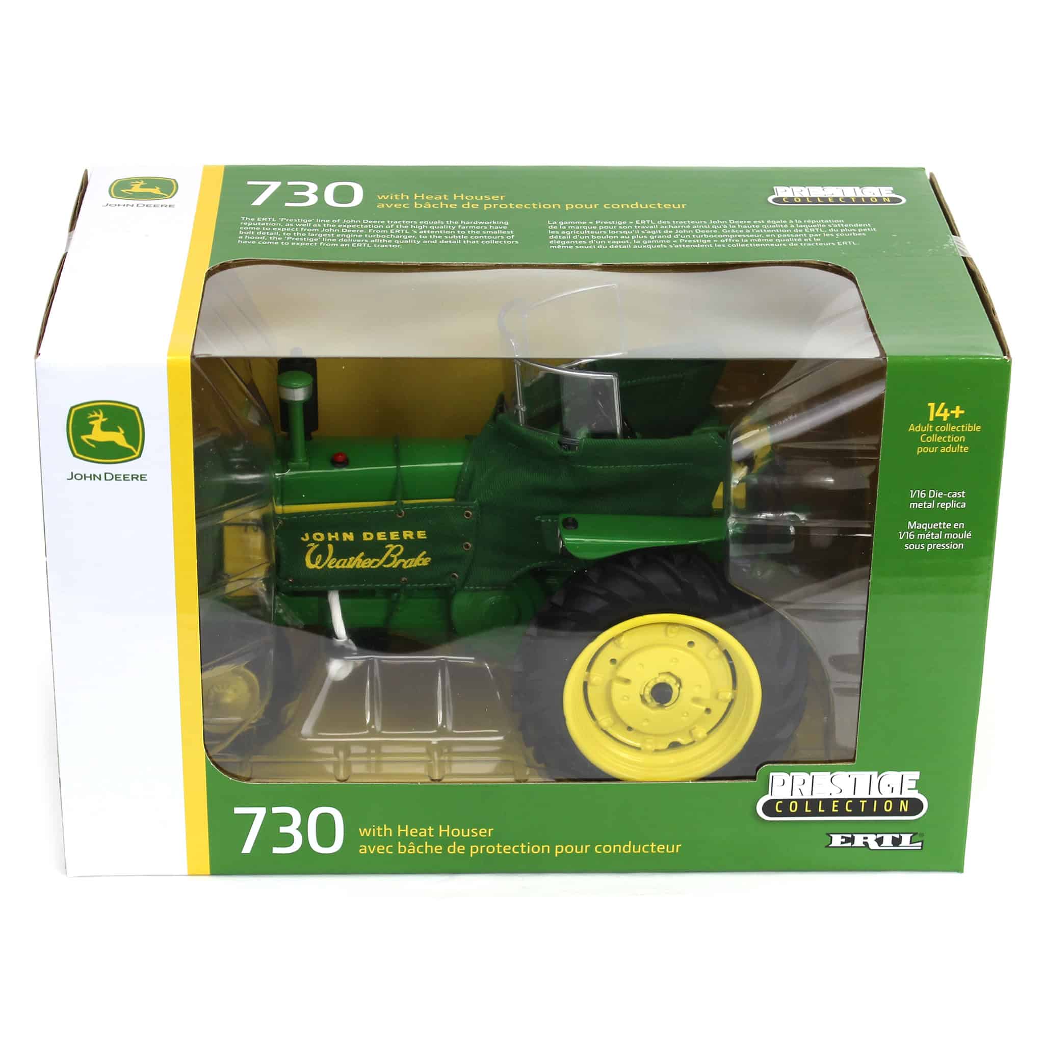 John Deere 730 Tractor w/ Heat Houser (Prestige Collection) Diecast 1:16 Scale Model - ERTL 45978 - Image 6