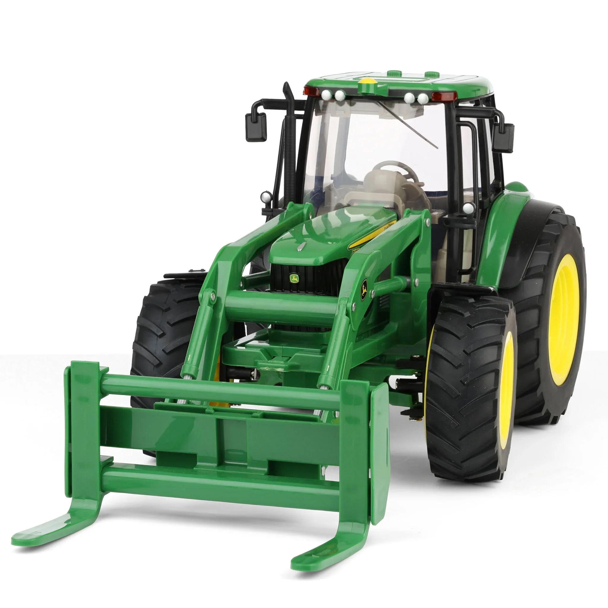 John Deere 7330 w/ Bale Mover & Bale (Big Farm) 1:16 Scale Model - ERTL 46380 - Image 5