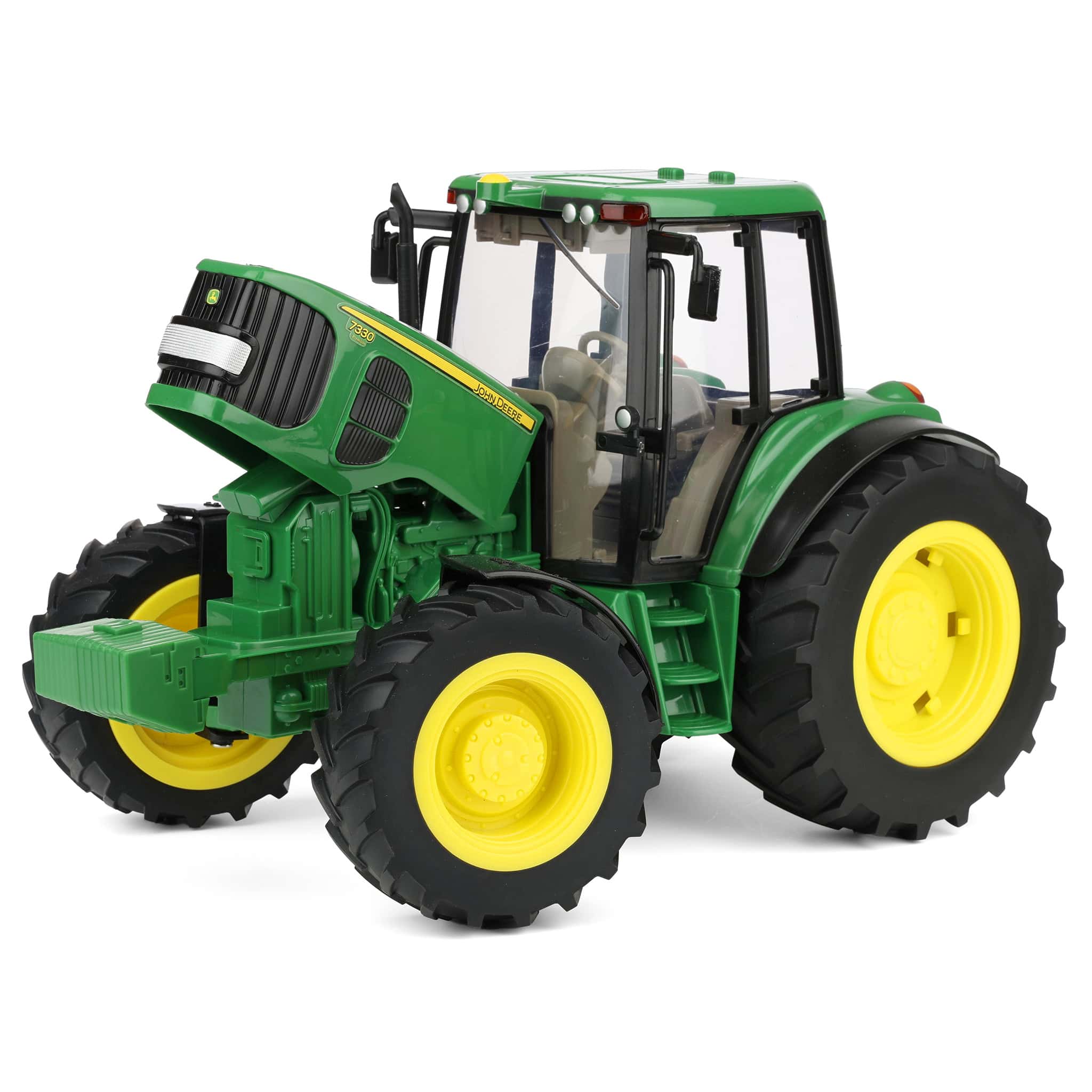John Deere 7330 w/ Bale Mover & Bale (Big Farm) 1:16 Scale Model - ERTL 46380 - Image 7