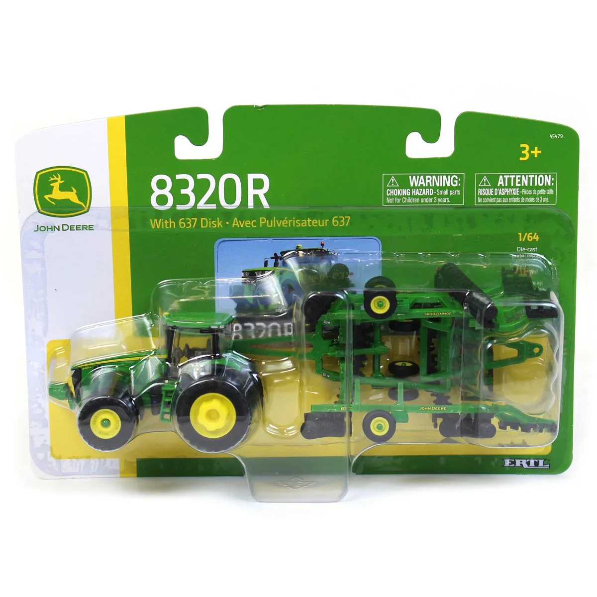 John Deere 8320R w/ 637 Disk Diecast 1:64 Scale Model - ERTL 45479 - Image 4