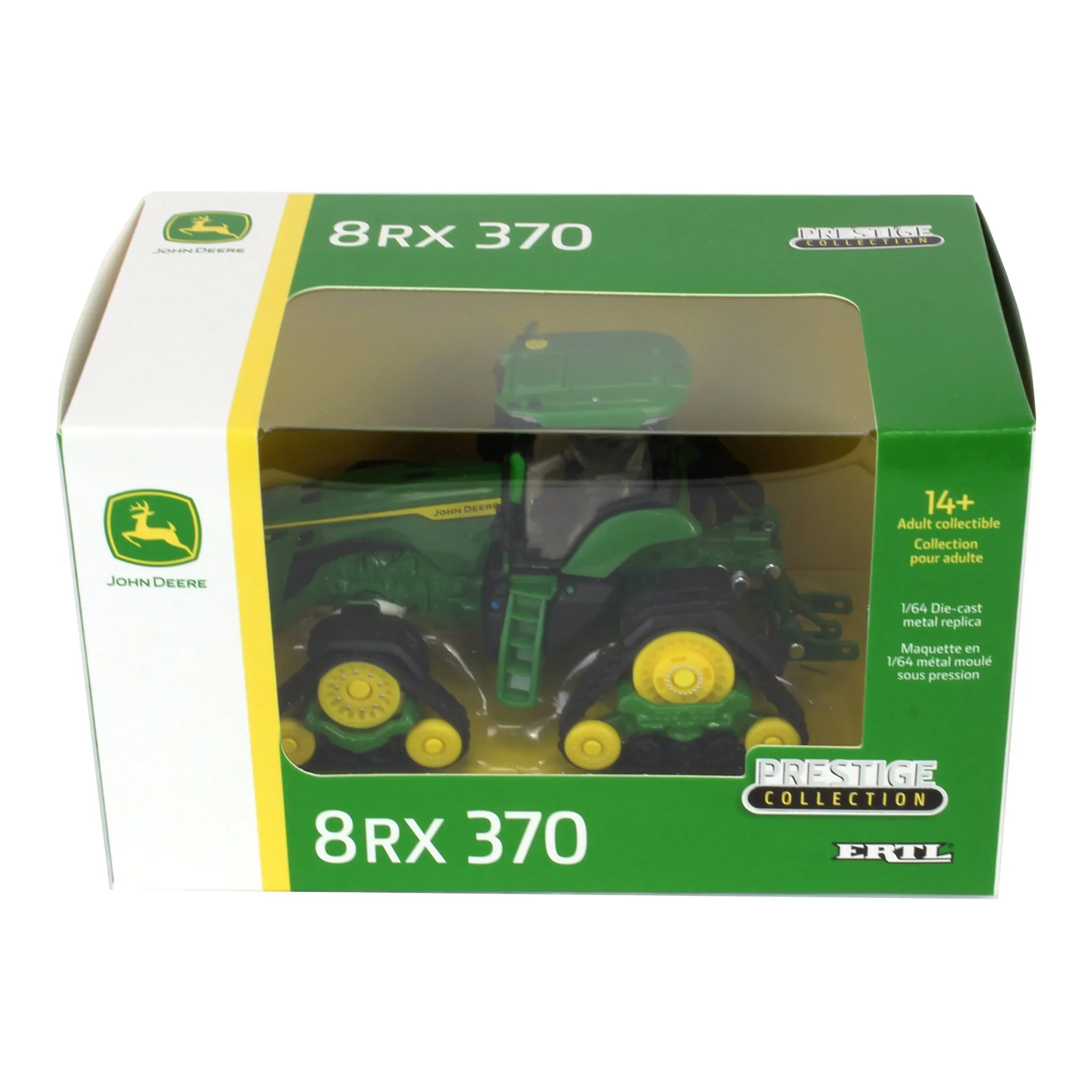 John Deere 8RX 370 Tracked Tractor (Prestige Collection) Diecast 1:64 Scale Model - ERTL 85031 - Image 6