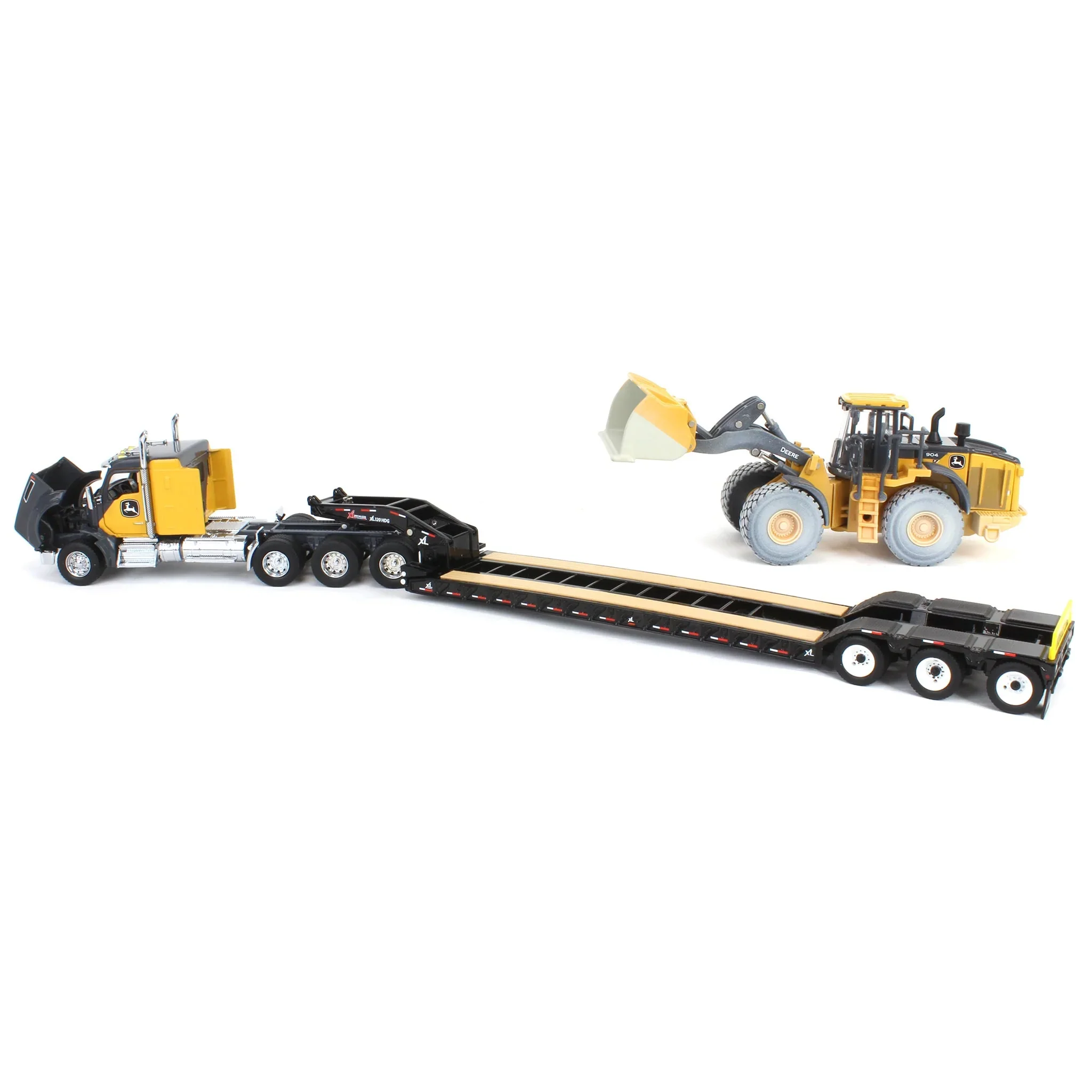 John Deere 904 P-Tier Wheel Loader w/ Kenworth T880 Semi & Trailer (Prestige Collection) Diecast 1:50 Scale Model - ERTL 45969 - Image 3