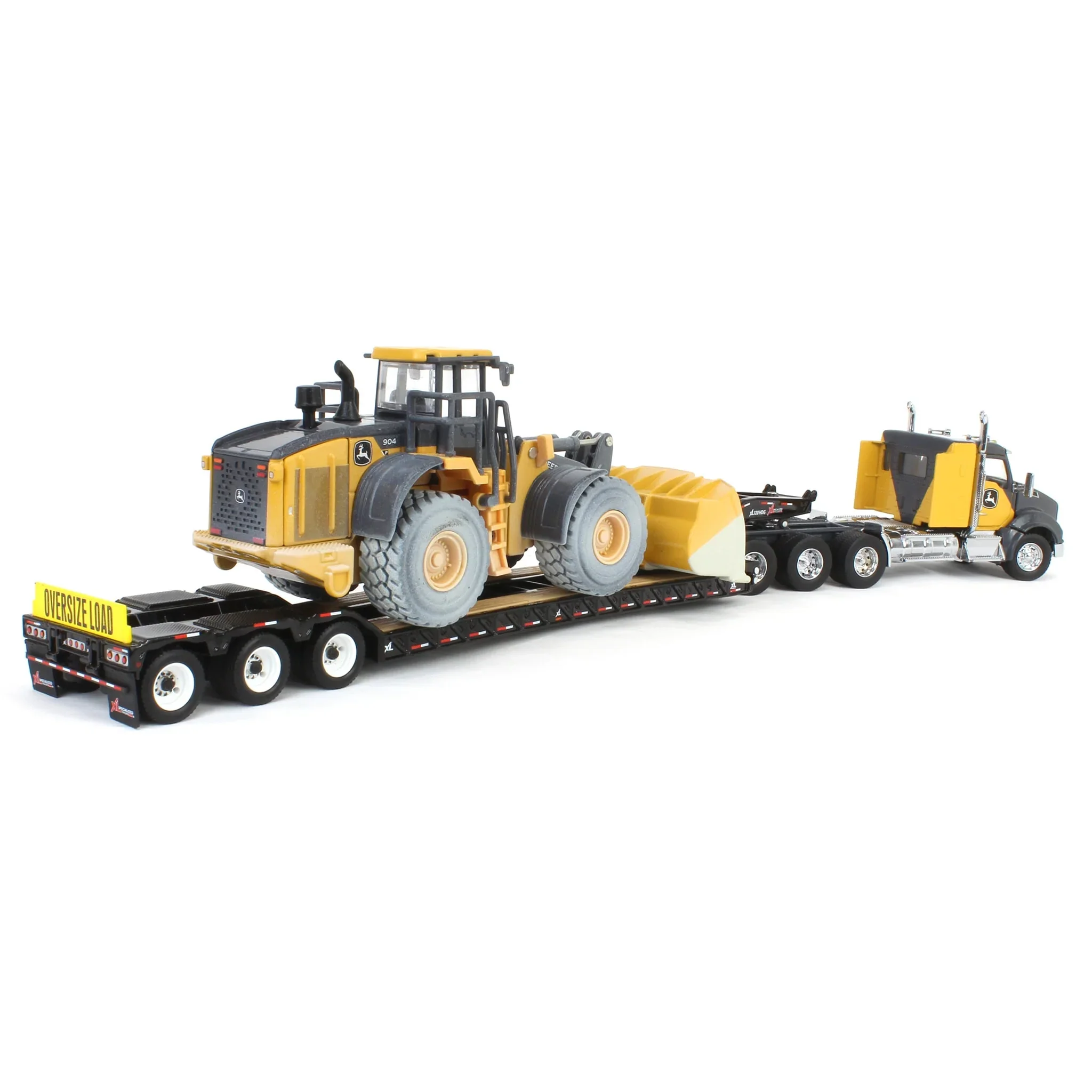 John Deere 904 P-Tier Wheel Loader w/ Kenworth T880 Semi & Trailer (Prestige Collection) Diecast 1:50 Scale Model - ERTL 45969 - Image 4